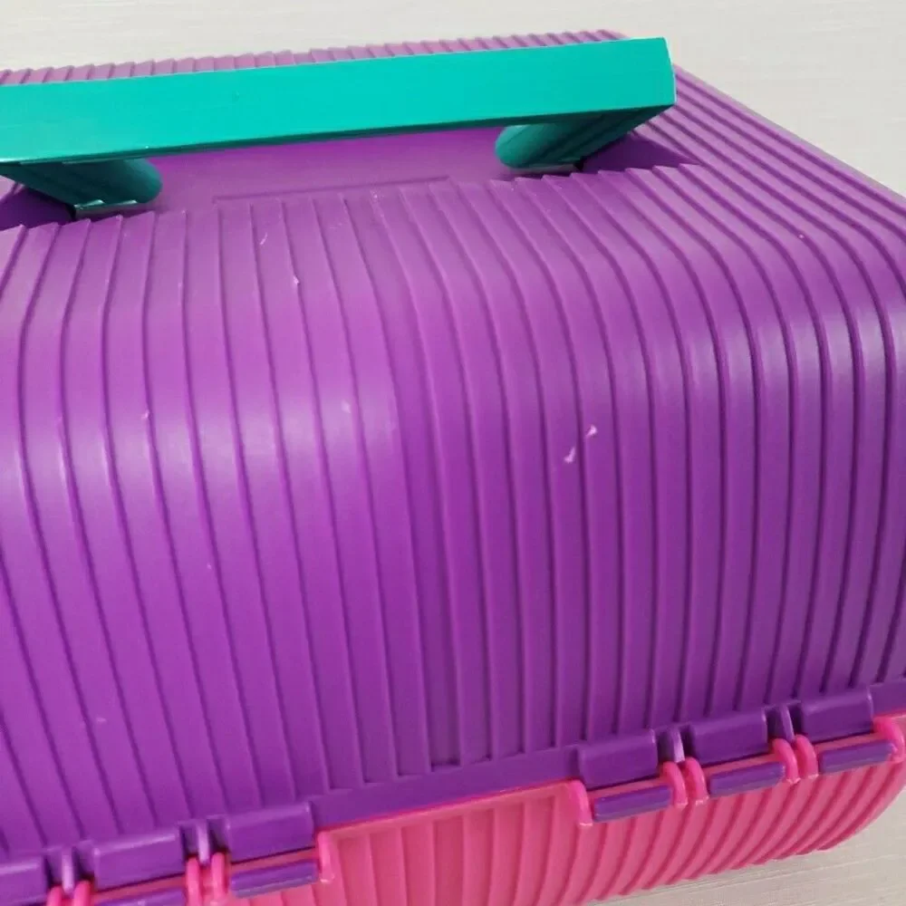 Sassaby Pink Purple Makeup Cosmetic Case Jewelry Organizer Box Mirror 102-17